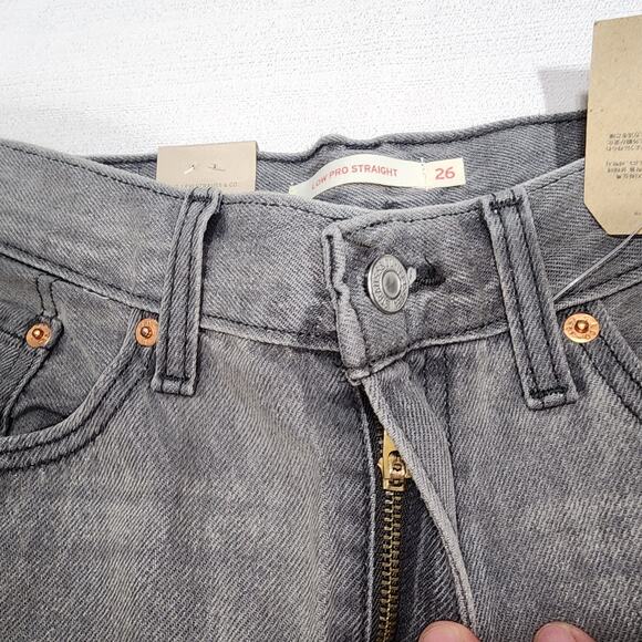 Levi's low pro straight jeans waist 28'' length 41'' bleached - Picture 5 of 11